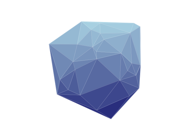 The visual representation of a Delaunay triangulation